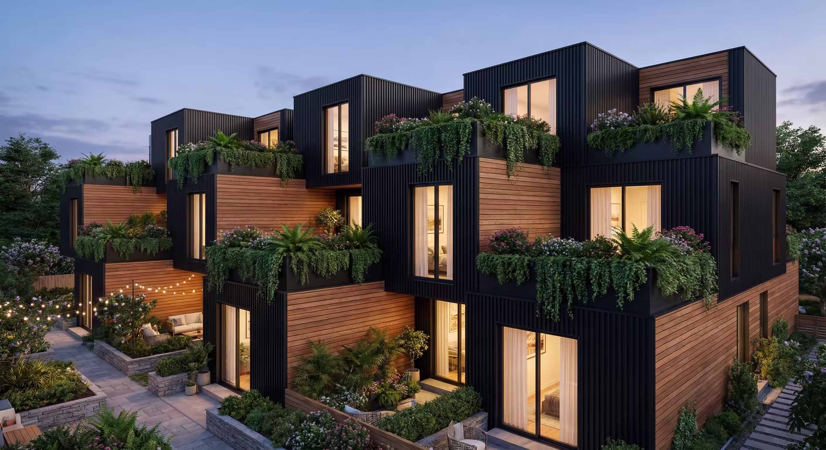 Multi-story modular apartment complex